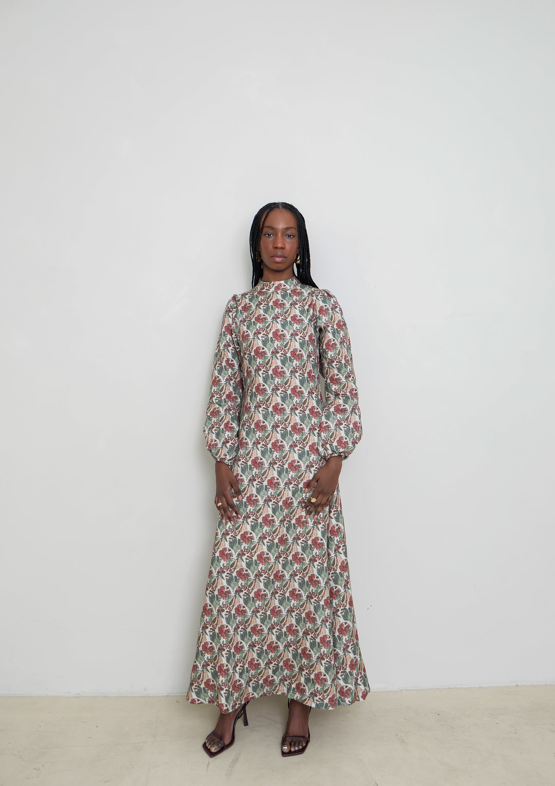 Linen Fruit Print Dress
