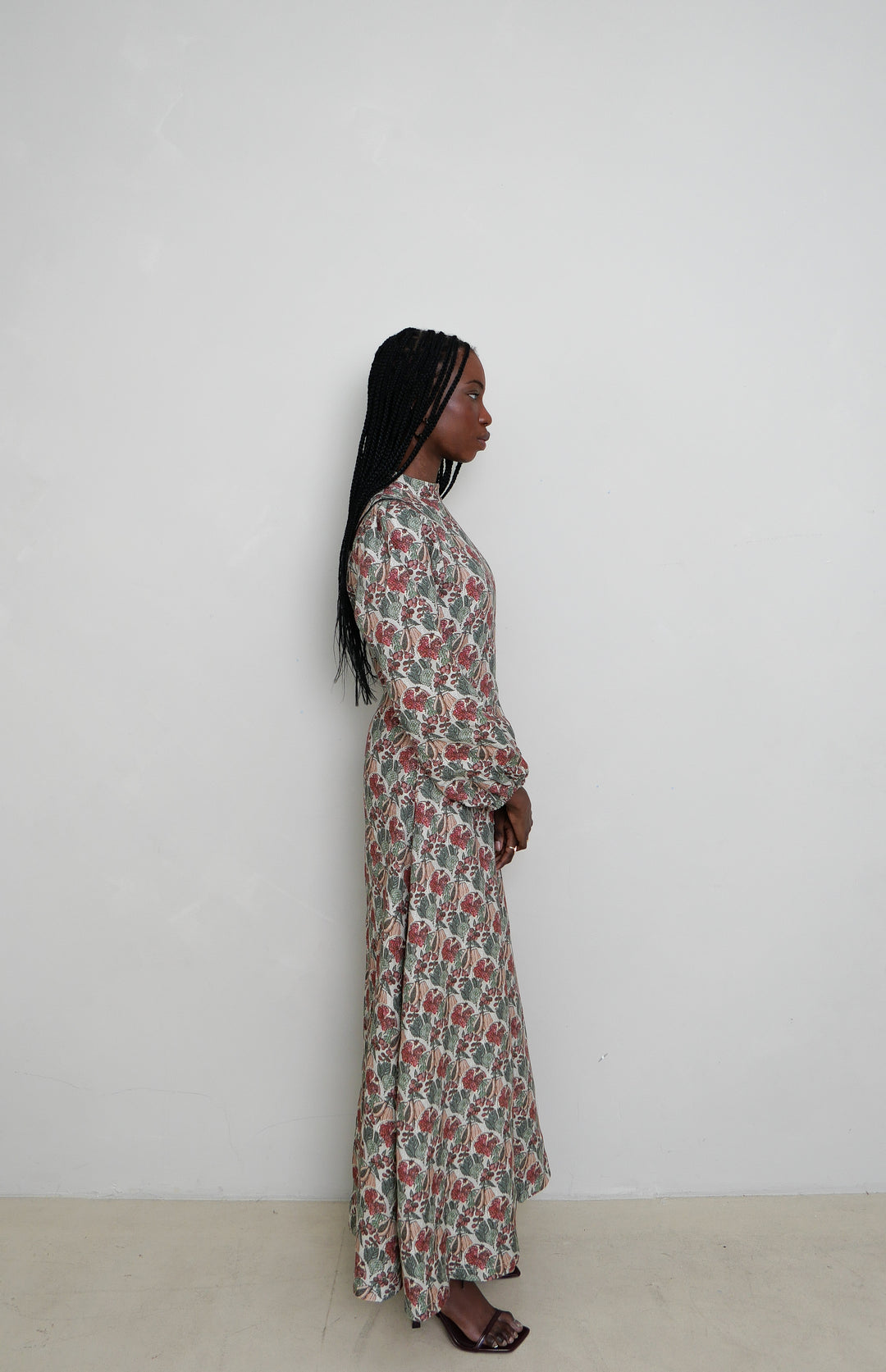 Linen Fruit Print Dress