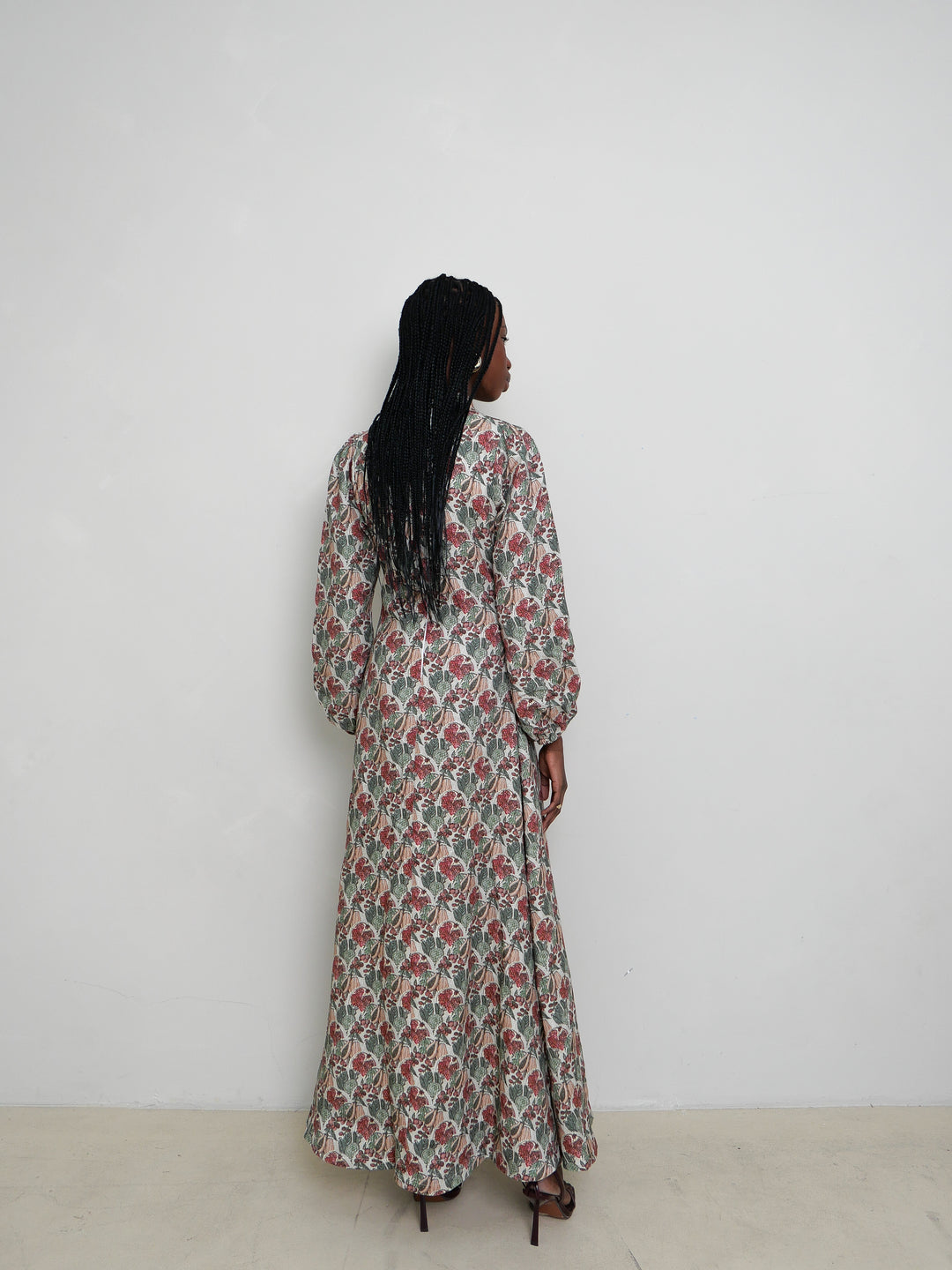 Linen Fruit Print Dress